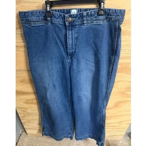 Women's Gap 16 Wide Leg Jeans Medium Wash Mom‎ Style